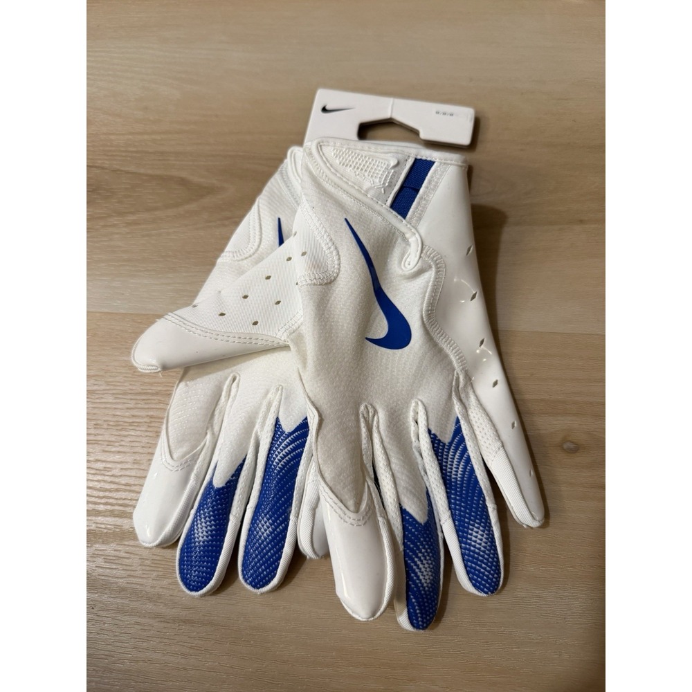 Nike Vapor Jet Football Receiver Gloves Adult Size Medium White Blue